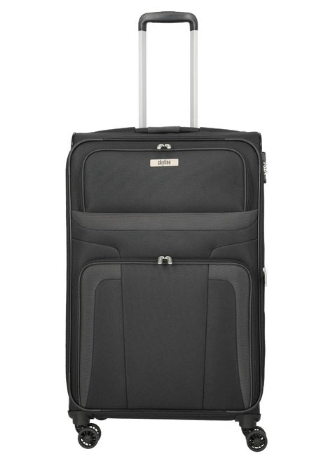 Travelite ORLANDO 4w Trolley L, Schwarz – Vorderansicht