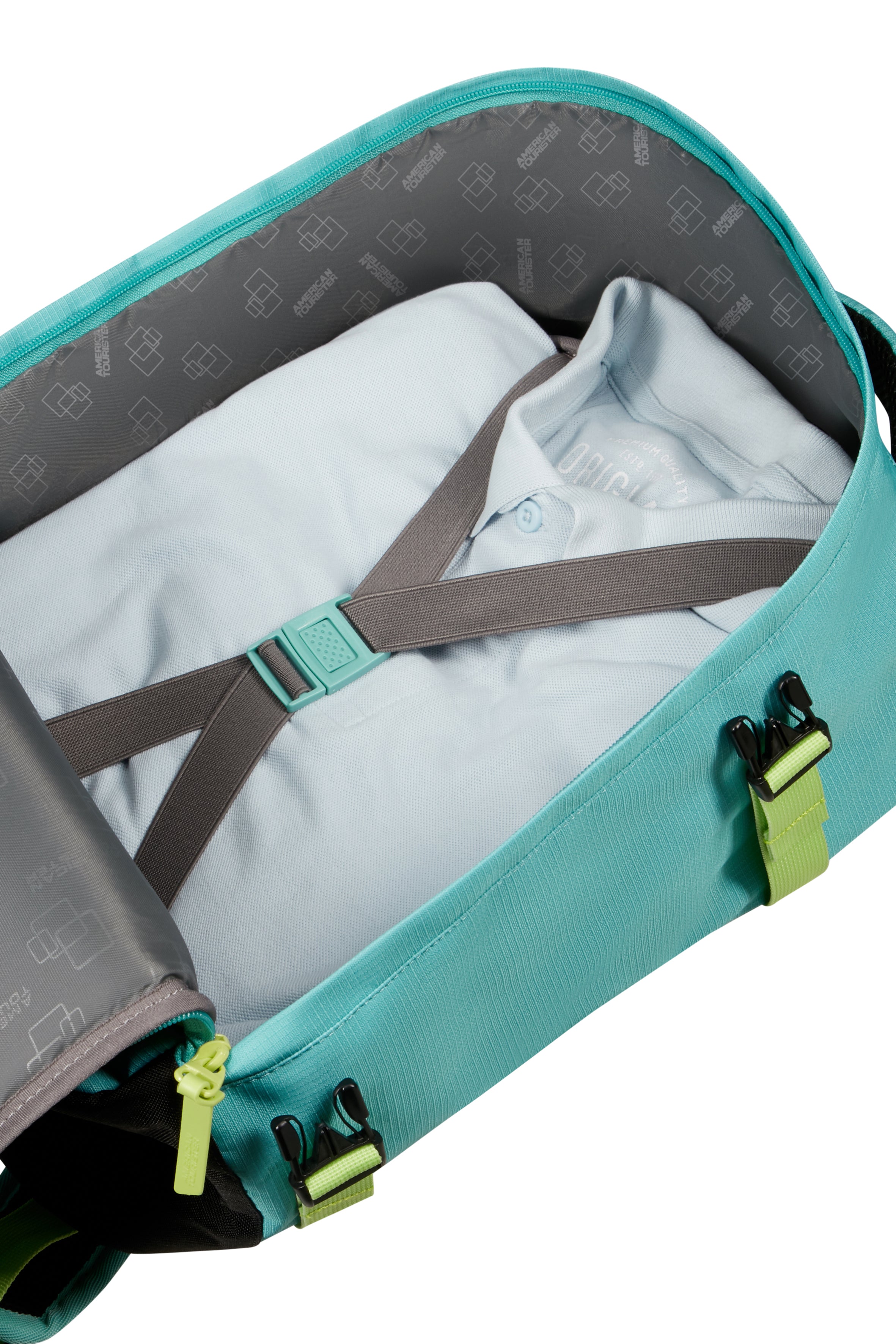 American Tourister TAKE2CABIN Rucksack S, Dusty Turquoise/Lime