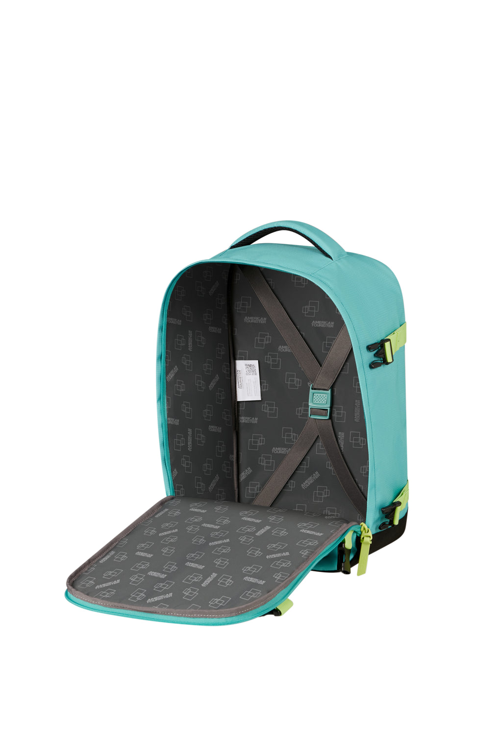 American Tourister TAKE2CABIN Rucksack S, Dusty Turquoise/Lime