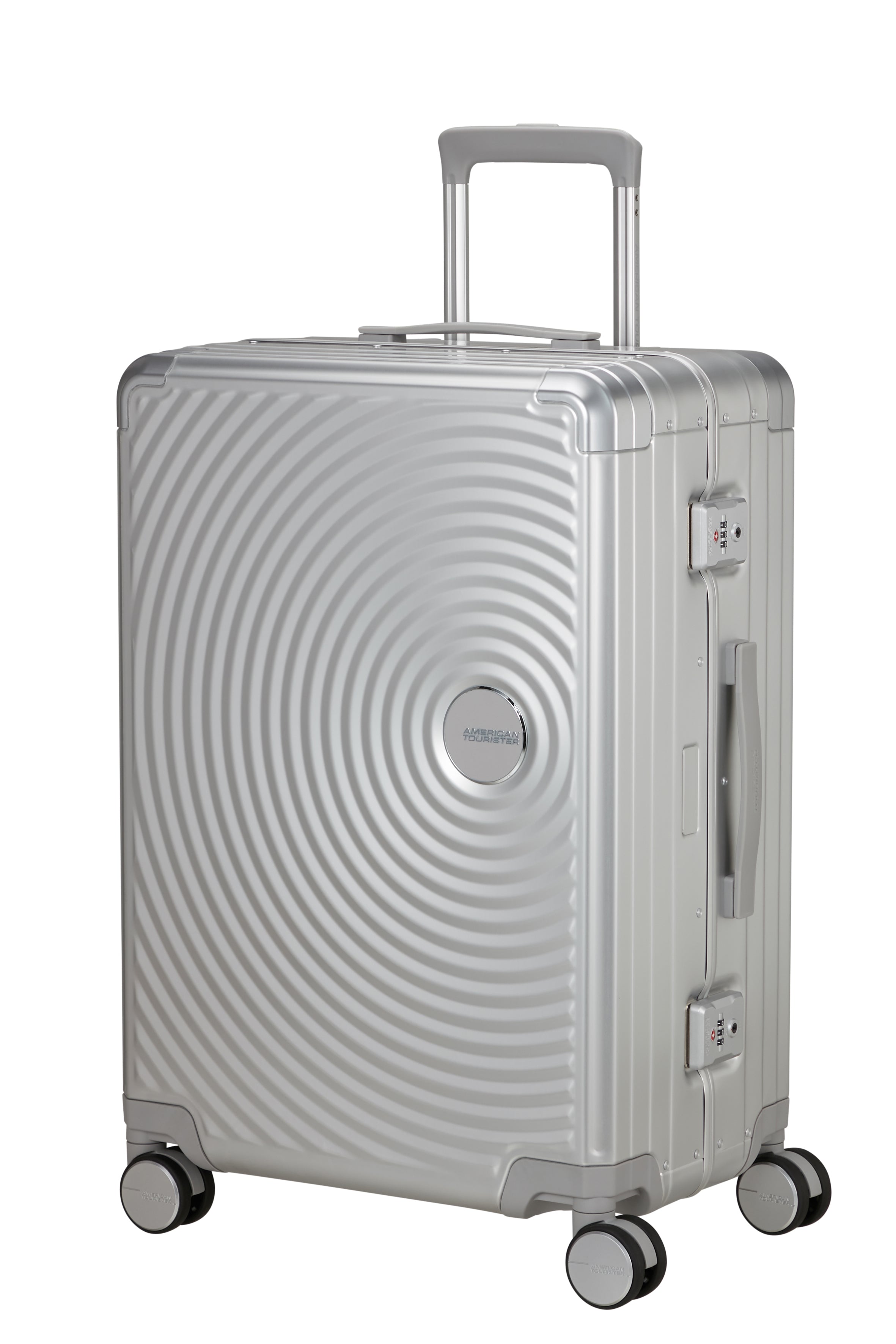American Tourister SOUNDBOX ALU 4w Trolley M, Silver