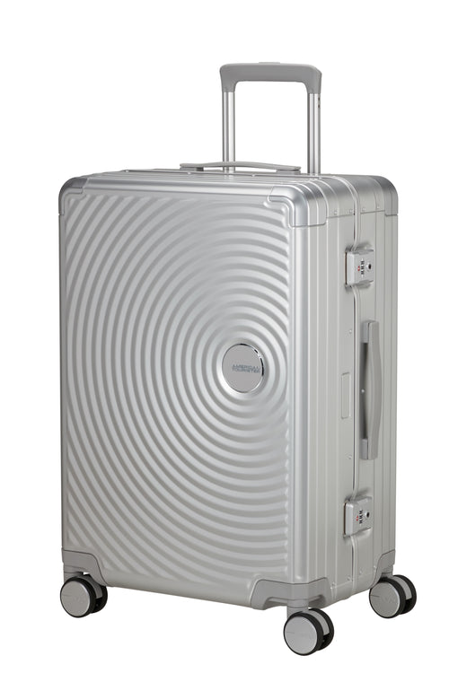 American Tourister SOUNDBOX ALU 4w Trolley M, Silver