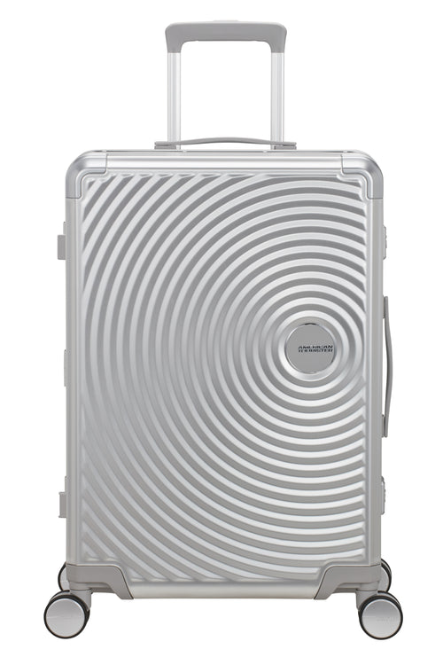 American Tourister SOUNDBOX ALU 4w Trolley M, Silver