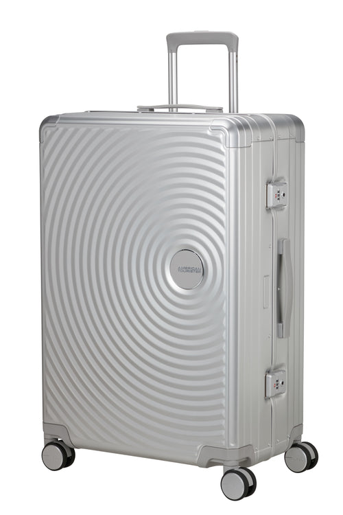 American Tourister SOUNDBOX ALU 4w Trolley L, Silver