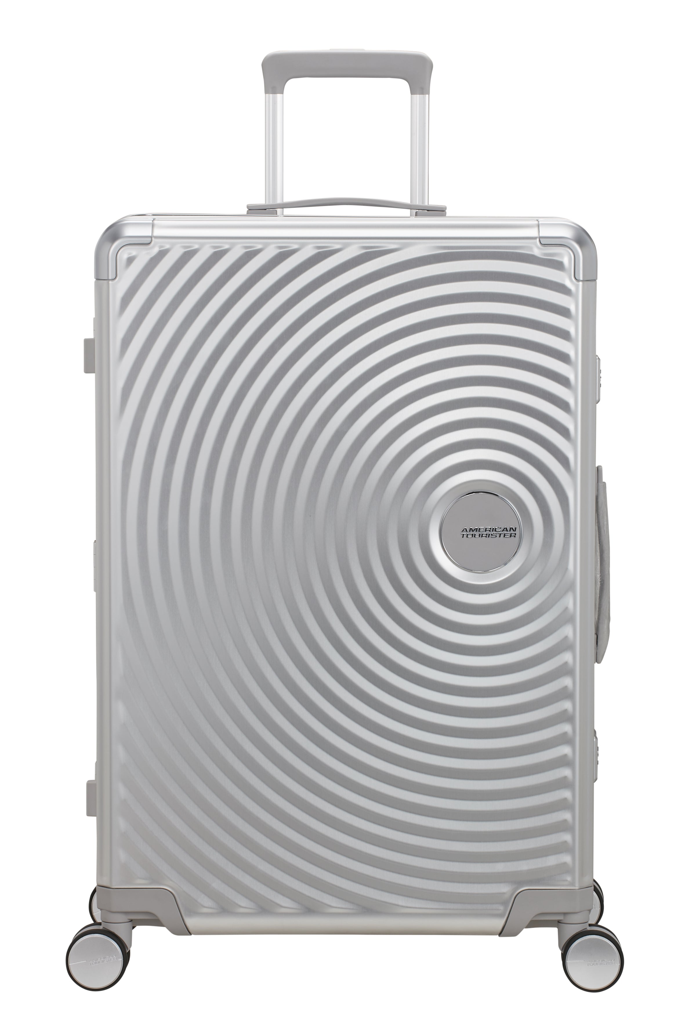 American Tourister SOUNDBOX ALU 4w Trolley L, Silver