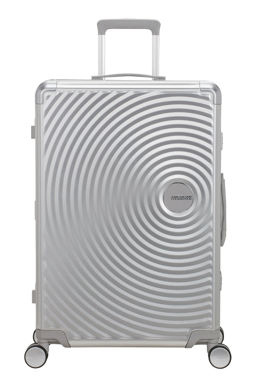 American Tourister SOUNDBOX ALU 4w Trolley L, Silver