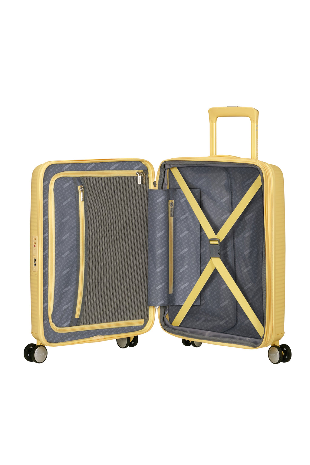 American Tourister SOUNDBOX 4w Trolley S erw., Pastel Yellow