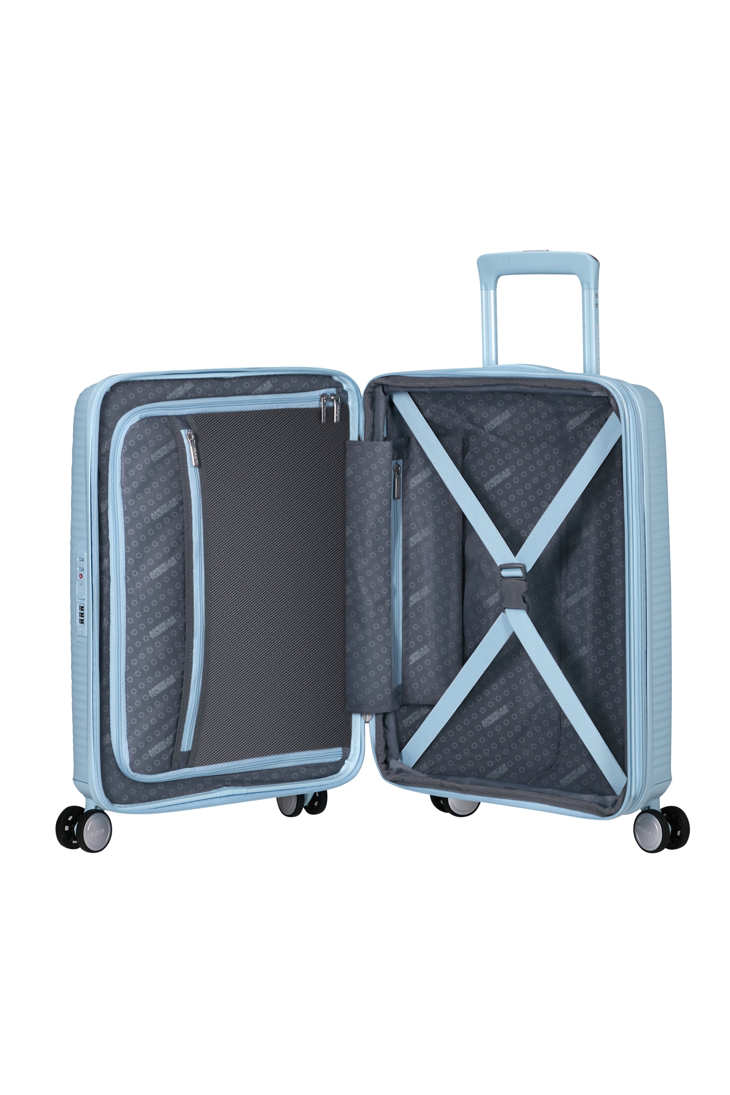 American Tourister SOUNDBOX 4w Trolley S erw., Pastel Blue