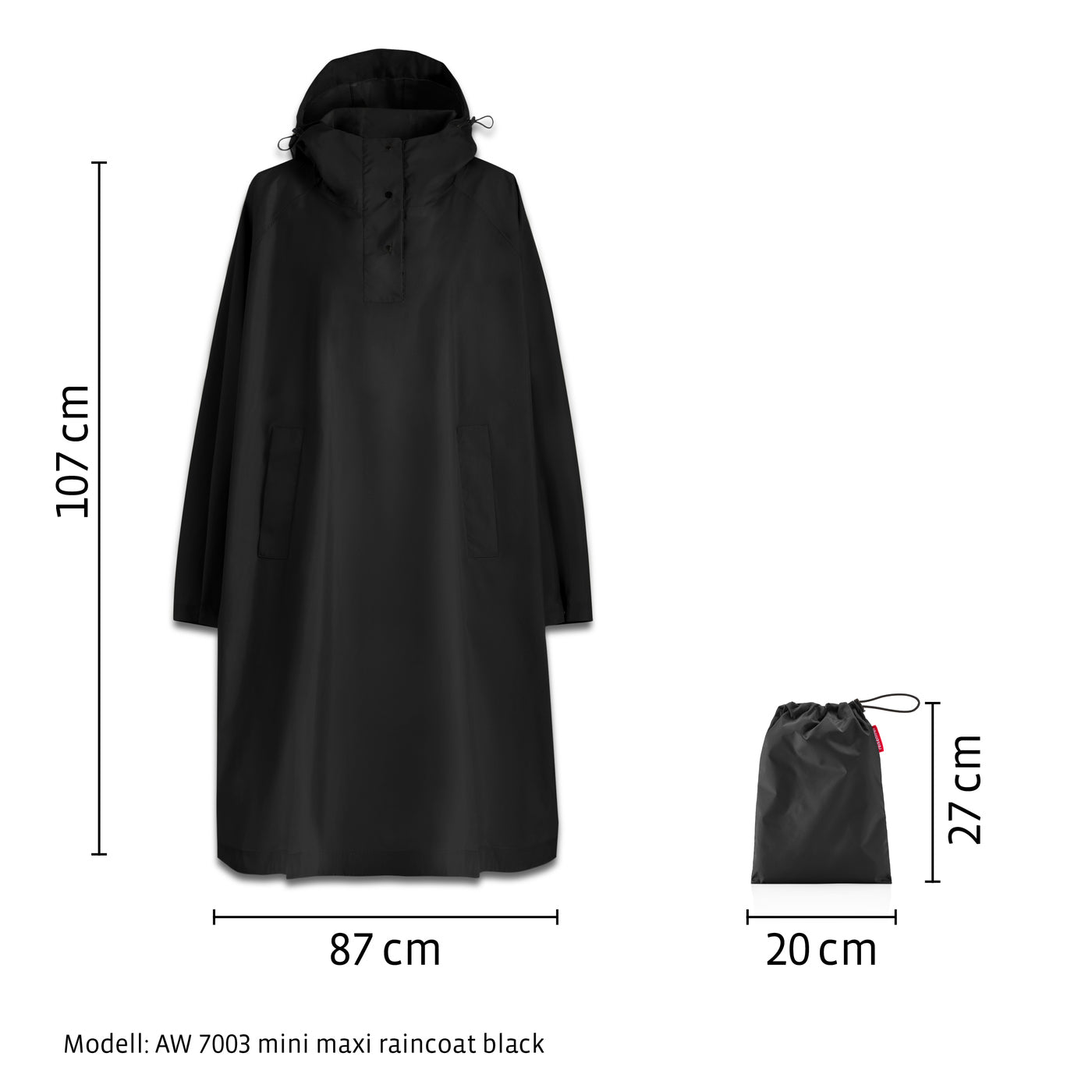 Reisenthel Mini Maxi Raincoat, Black – Produktansicht 7