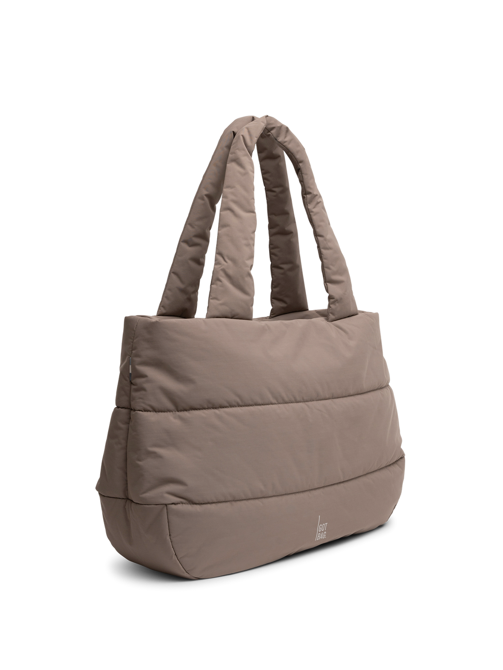 GOT BAG PUFFER HORIZON TOTE BAG oyster monochrome – Schrägansicht