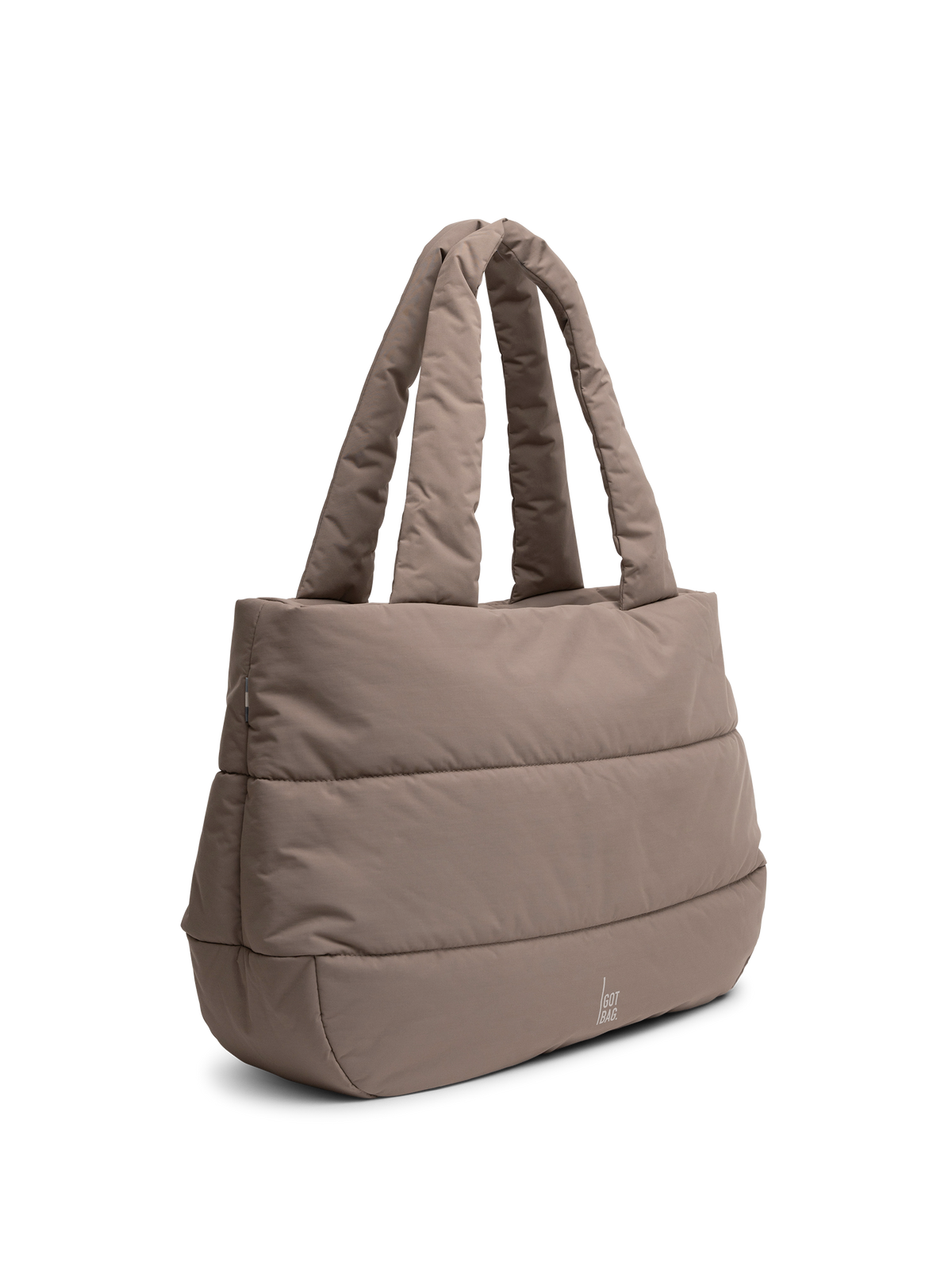 GOT BAG PUFFER HORIZON TOTE BAG oyster monochrome – Schrägansicht