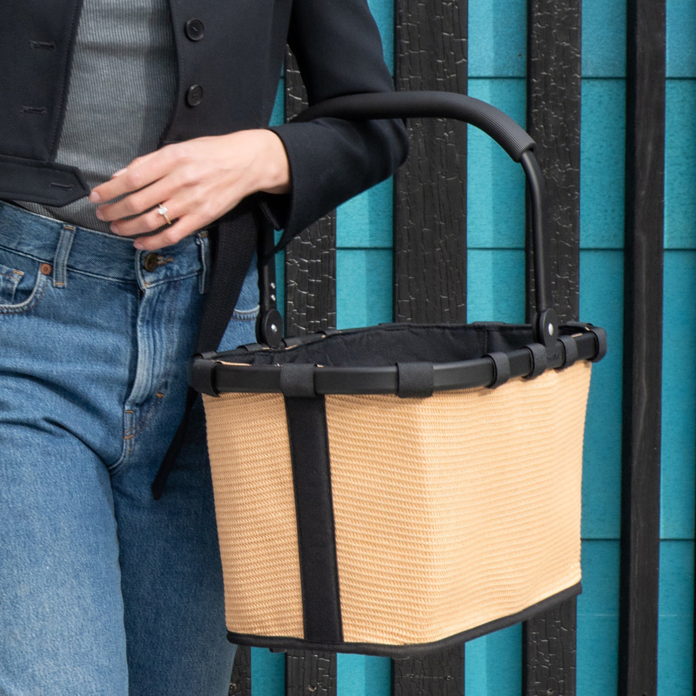 Reisenthel Carrybag Einkaufskorb, Raffia Black – Produktansicht 3