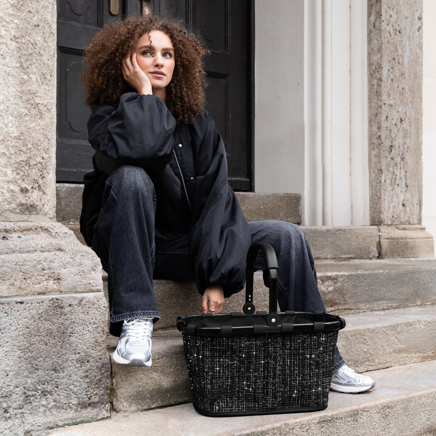 Reisenthel Carrybag Einkaufskorb, Bouclé Black – Produktansicht 2