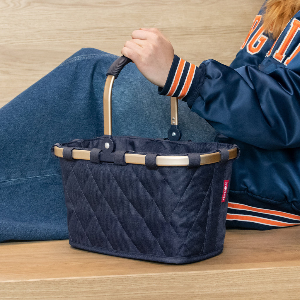 Reisenthel Carrybag XS Einkaufskorb, Rhombus Midnight Gold – Produktansicht 2