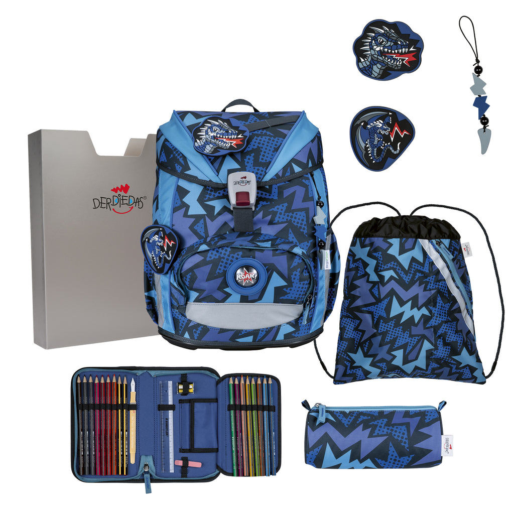 DerDieDas Schulranzen-Set Ergoflex Light, Dark Dragon