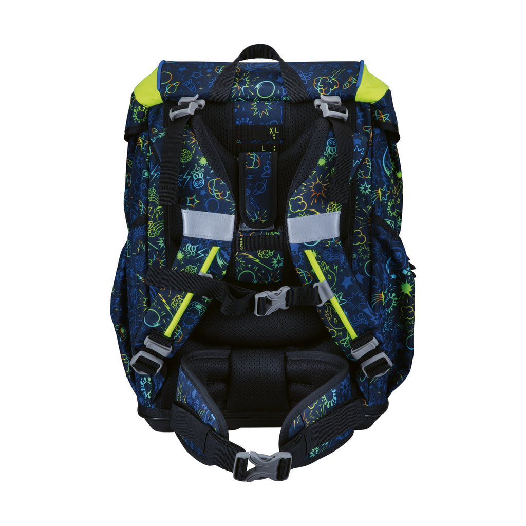 DerDieDas Schulranzen-Set Ergoflex Light, Neon Crazy