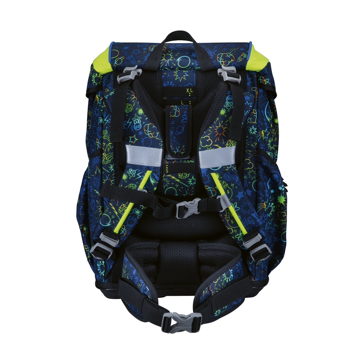 DerDieDas Schulranzen-Set Ergoflex Light, Neon Crazy