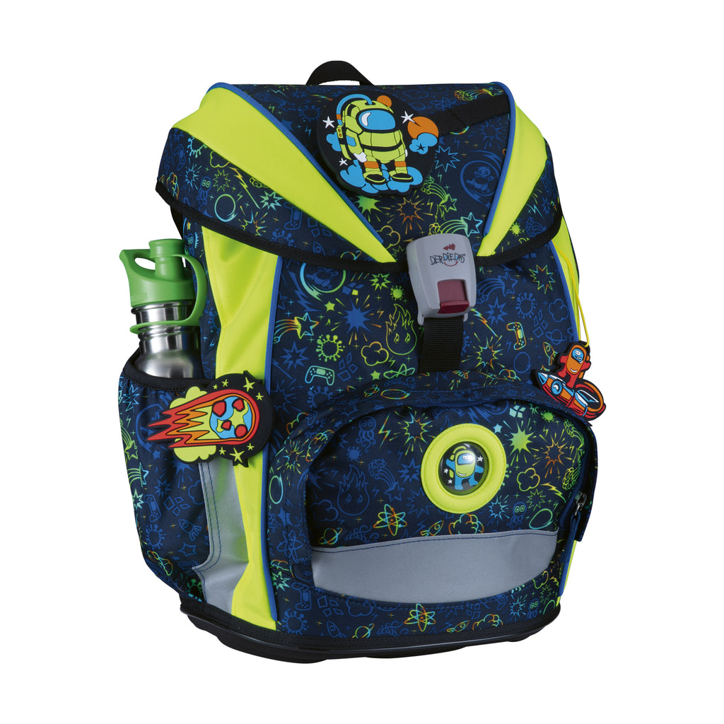 DerDieDas Schulranzen-Set Ergoflex Light, Neon Crazy