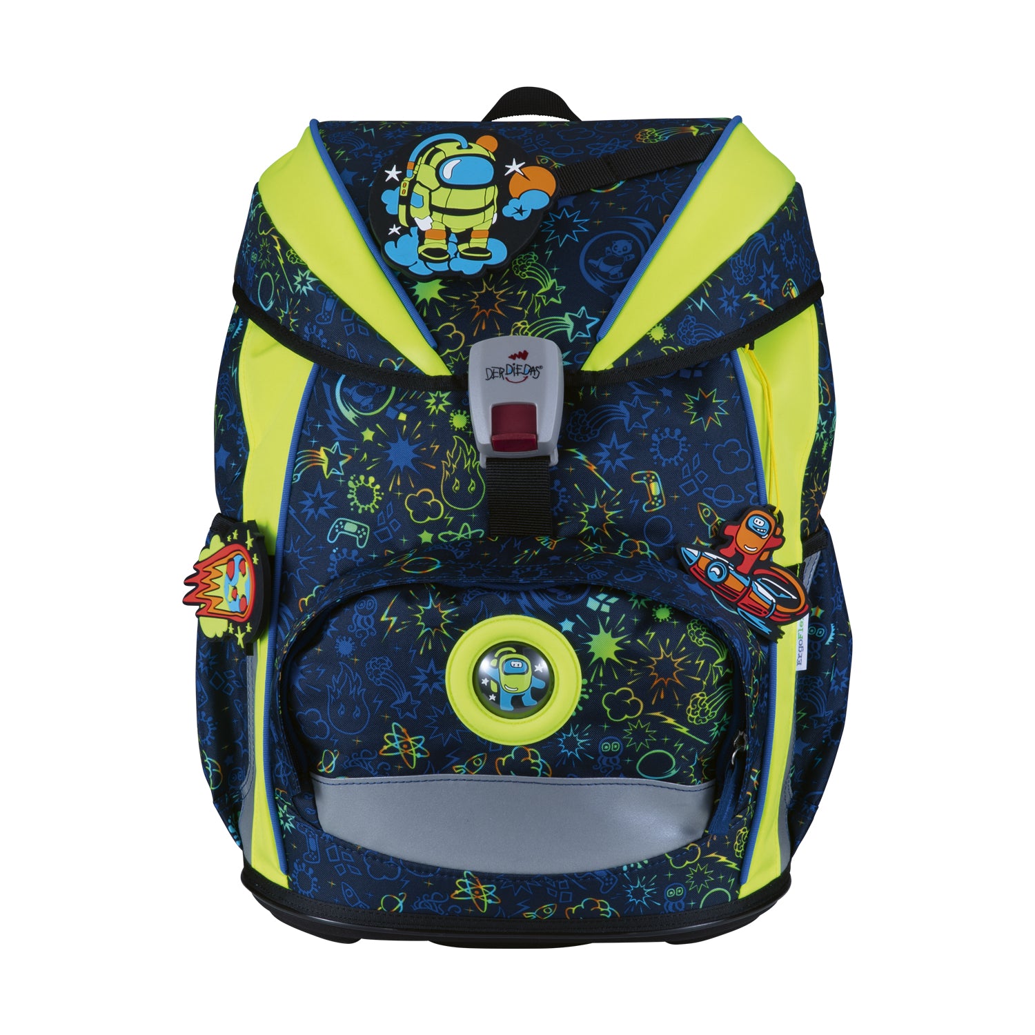 DerDieDas Schulranzen-Set Ergoflex Light, Neon Crazy