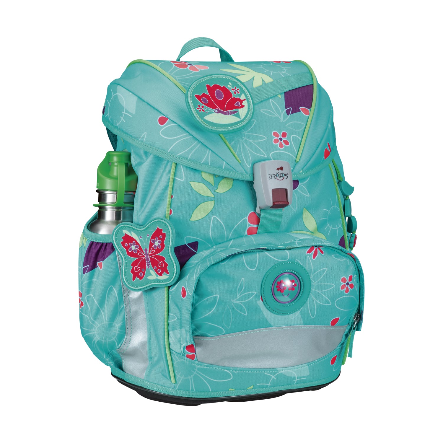 DerDieDas Schulranzen-Set Ergoflex Light, Butterfly Garden