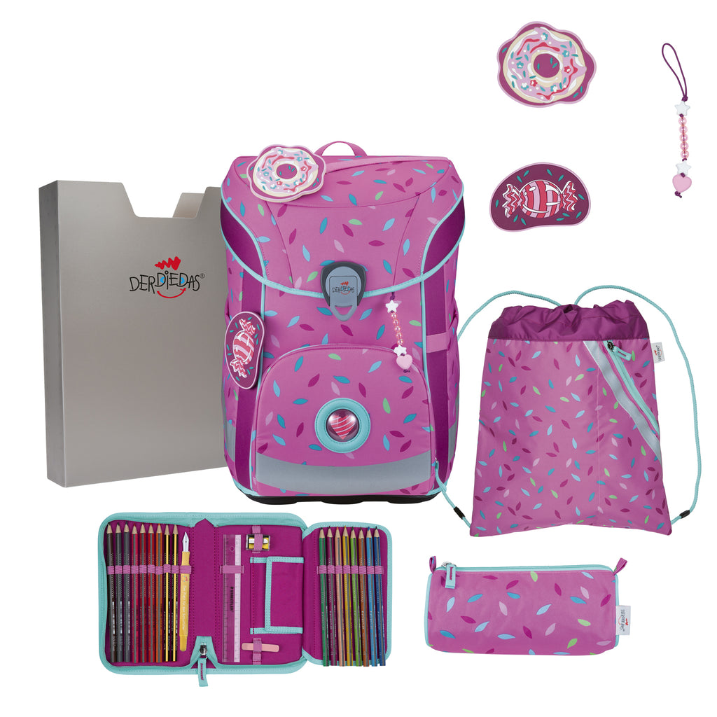 DerDieDas Schulranzen-Set Ergoflex Easy, Sweet Sprinkles
