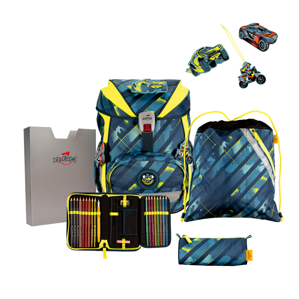 DerDieDas Schulranzen-Set Ergoflex Light, Speed Challenge