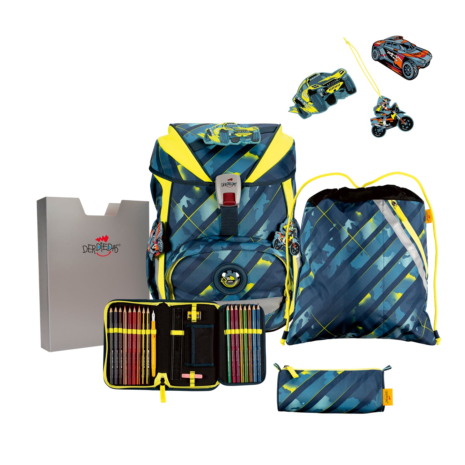 DerDieDas Schulranzen-Set Ergoflex Light, Speed Challenge