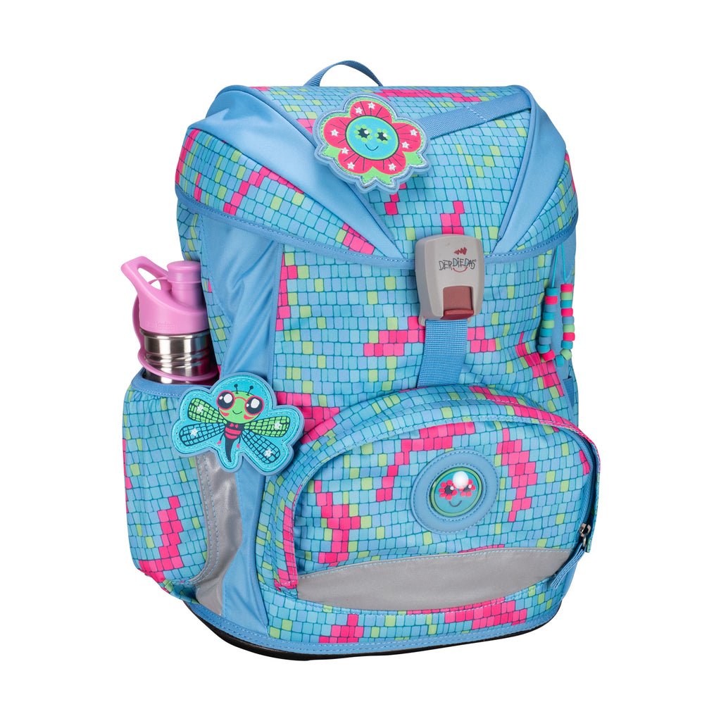 DerDieDas Schulranzen-Set Ergoflex Light, Happy Pixel