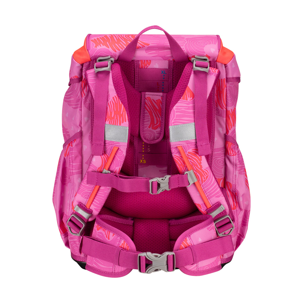 DerDieDas Schulranzen-Set Ergoflex Light, Roses