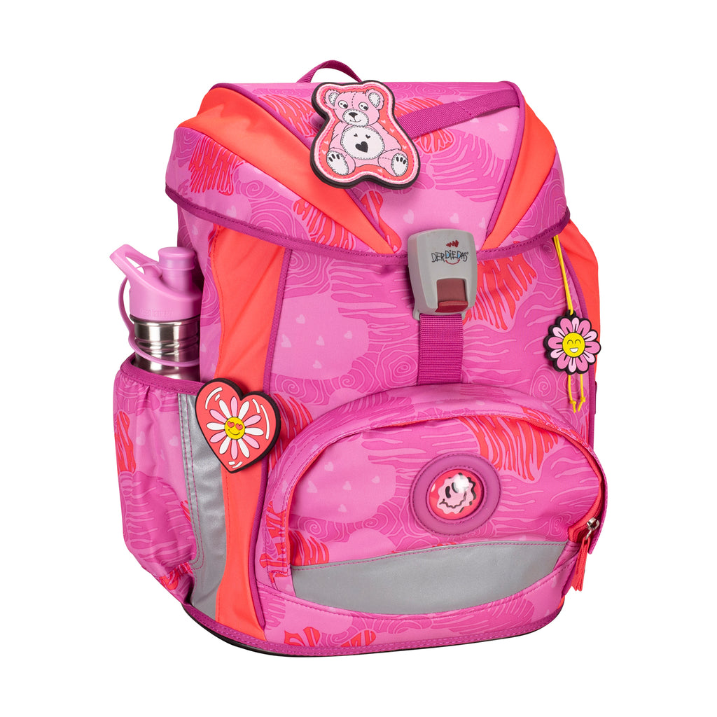 DerDieDas Schulranzen-Set Ergoflex Light, Roses