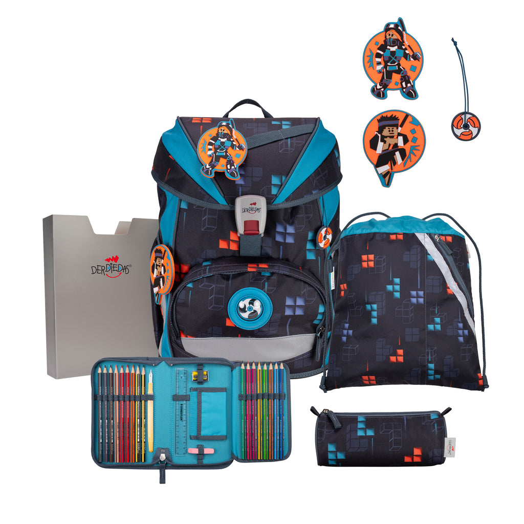 DerDieDas Schulranzen-Set Ergoflex Light, Ninja Fighter