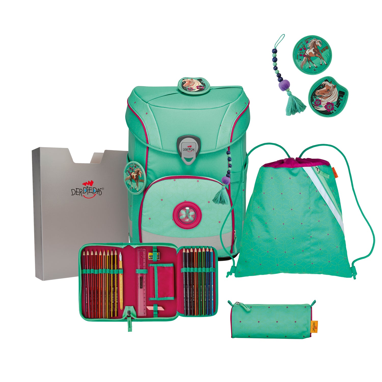 DerDieDas Schulranzen-Set Ergoflex Easy, Peppermint pony