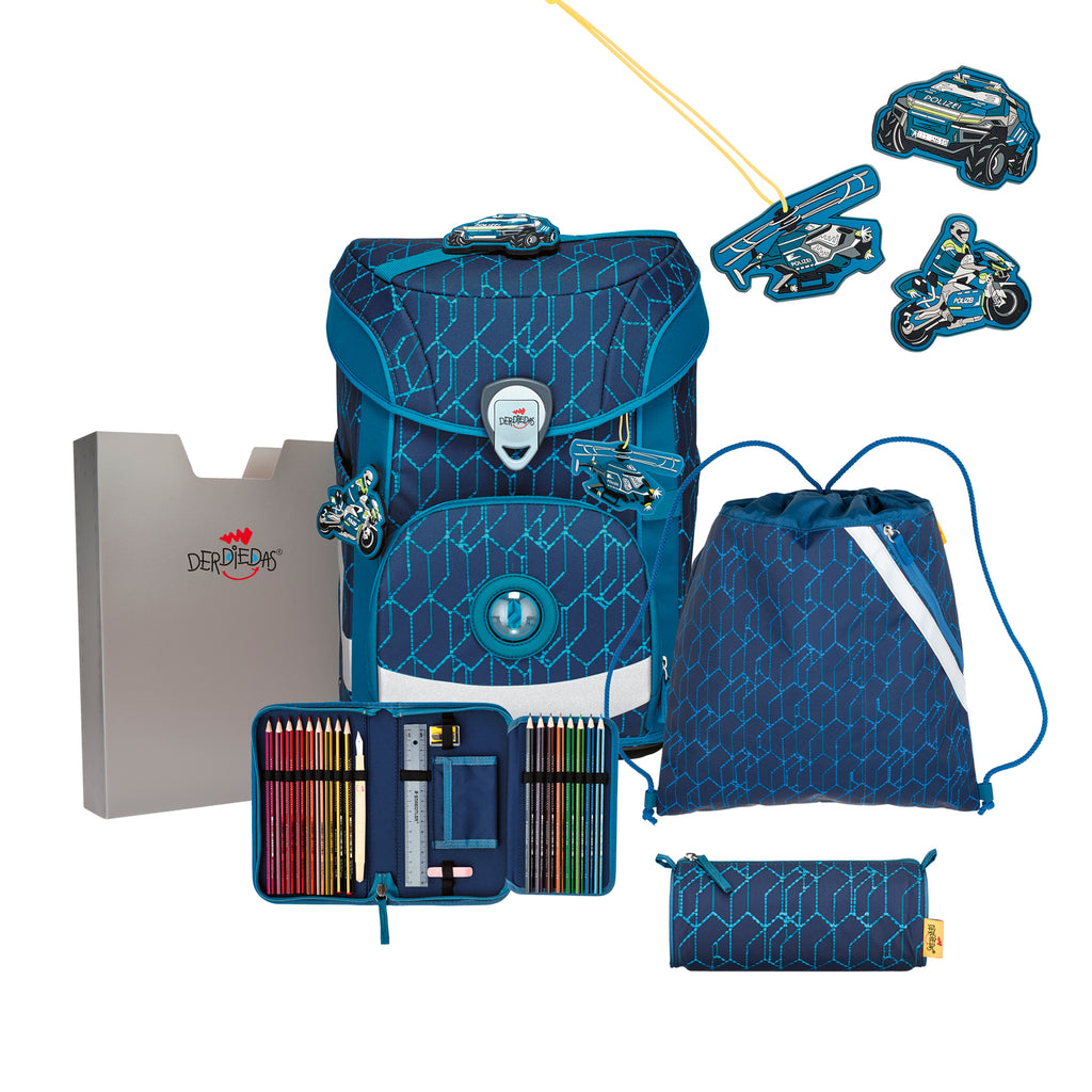 DerDieDas Schulranzen-Set Ergoflex Easy, Blue Speed