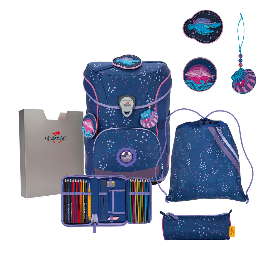 DerDieDas Schulranzen-Set Ergoflex Easy, Deep Ocean