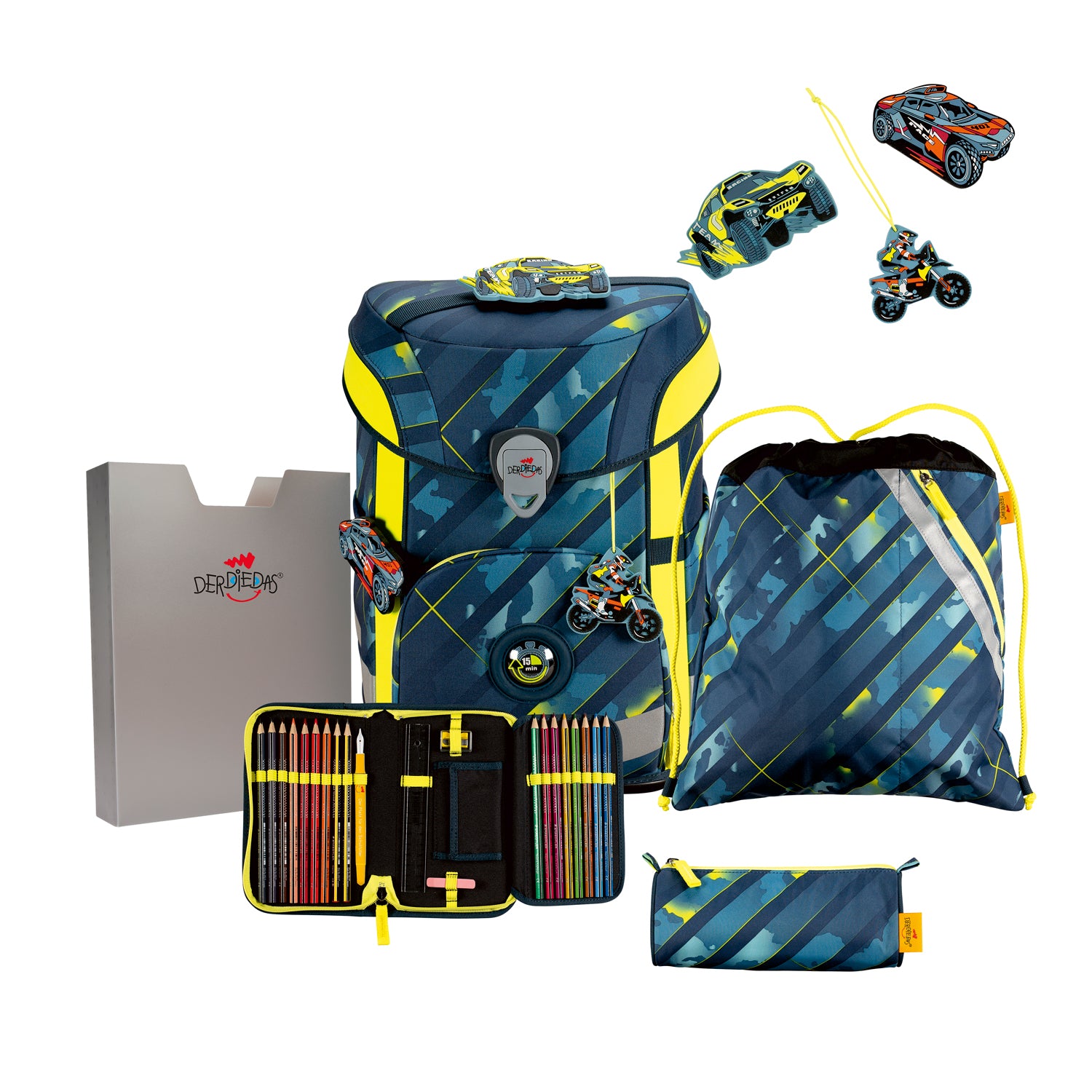 DerDieDas Schulranzen-Set Ergoflex Easy, Speed Challenge