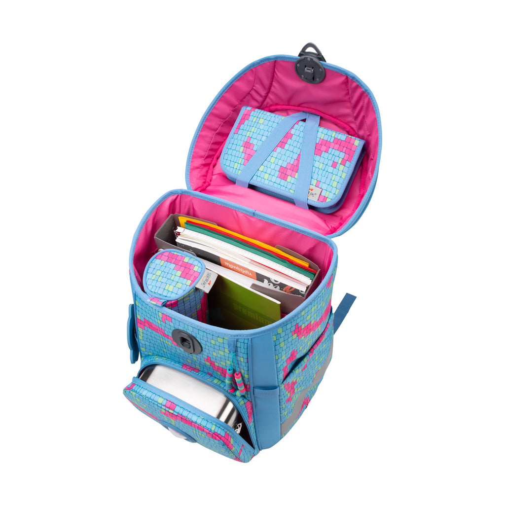 DerDieDas Schulranzen-Set Ergoflex Easy, Happy Pixel