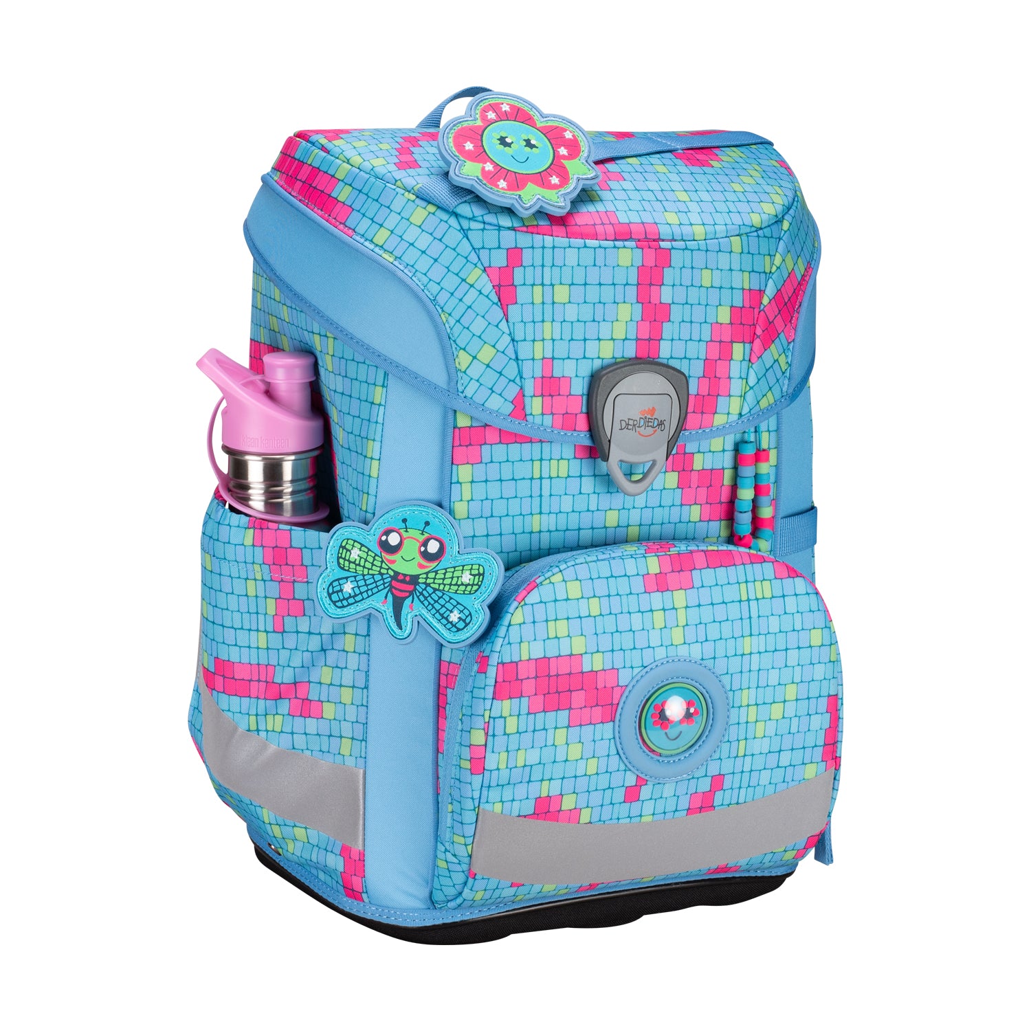 DerDieDas Schulranzen-Set Ergoflex Easy, Happy Pixel