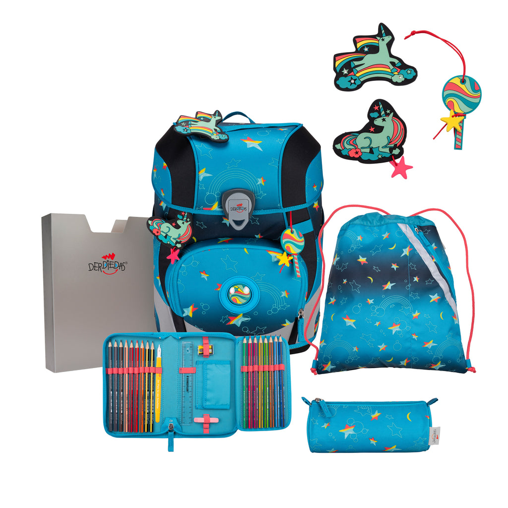DerDieDas Schulranzen-Set Ergoflex Tiny, Rainbow Star
