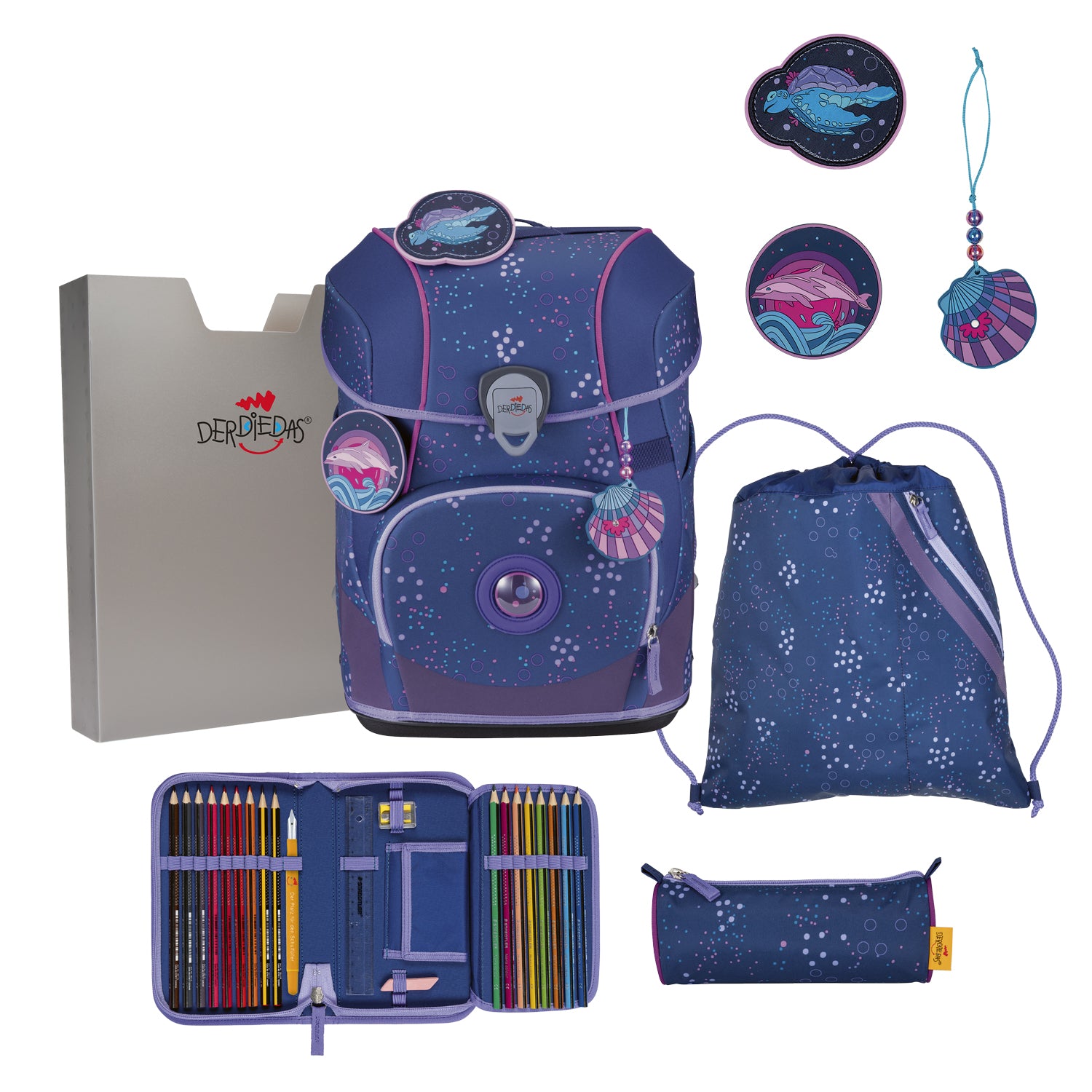 DerDieDas Schulranzen-Set Ergoflex Tiny, Deep Ocean
