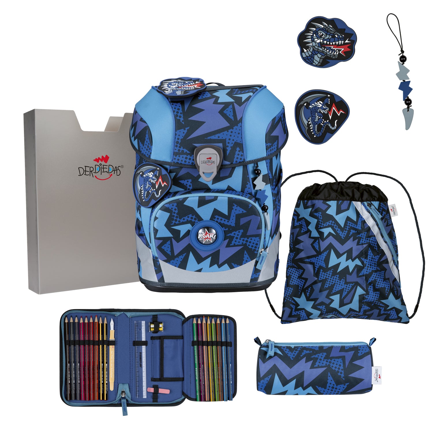 DerDieDas Schulranzen-Set Ergoflex Tiny, Dark Dragon