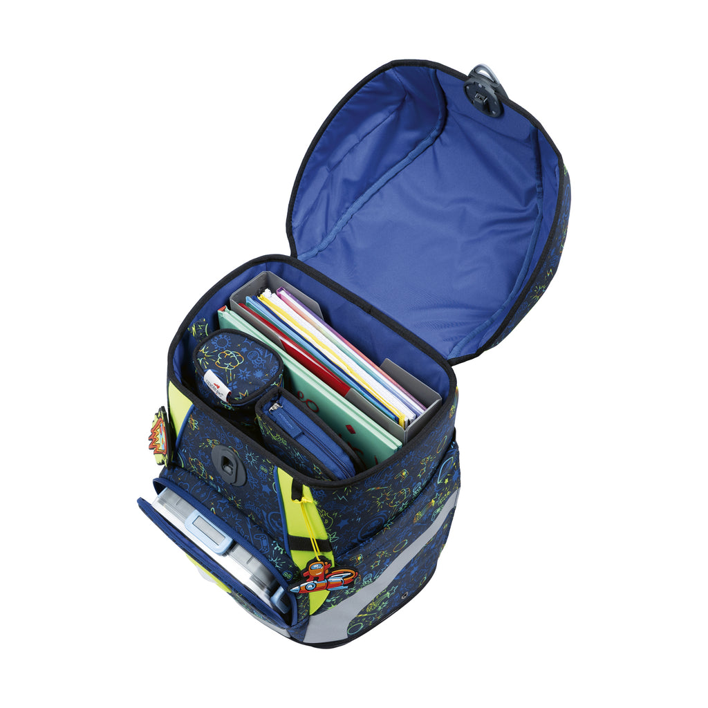 DerDieDas Schulranzen-Set Ergoflex Tiny, Neon Crazy