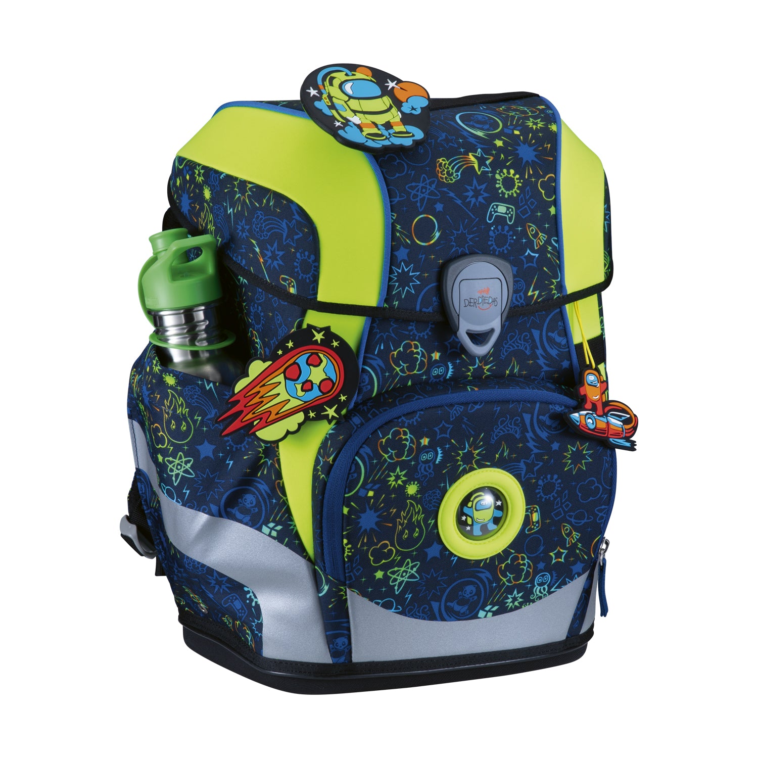 DerDieDas Schulranzen-Set Ergoflex Tiny, Neon Crazy