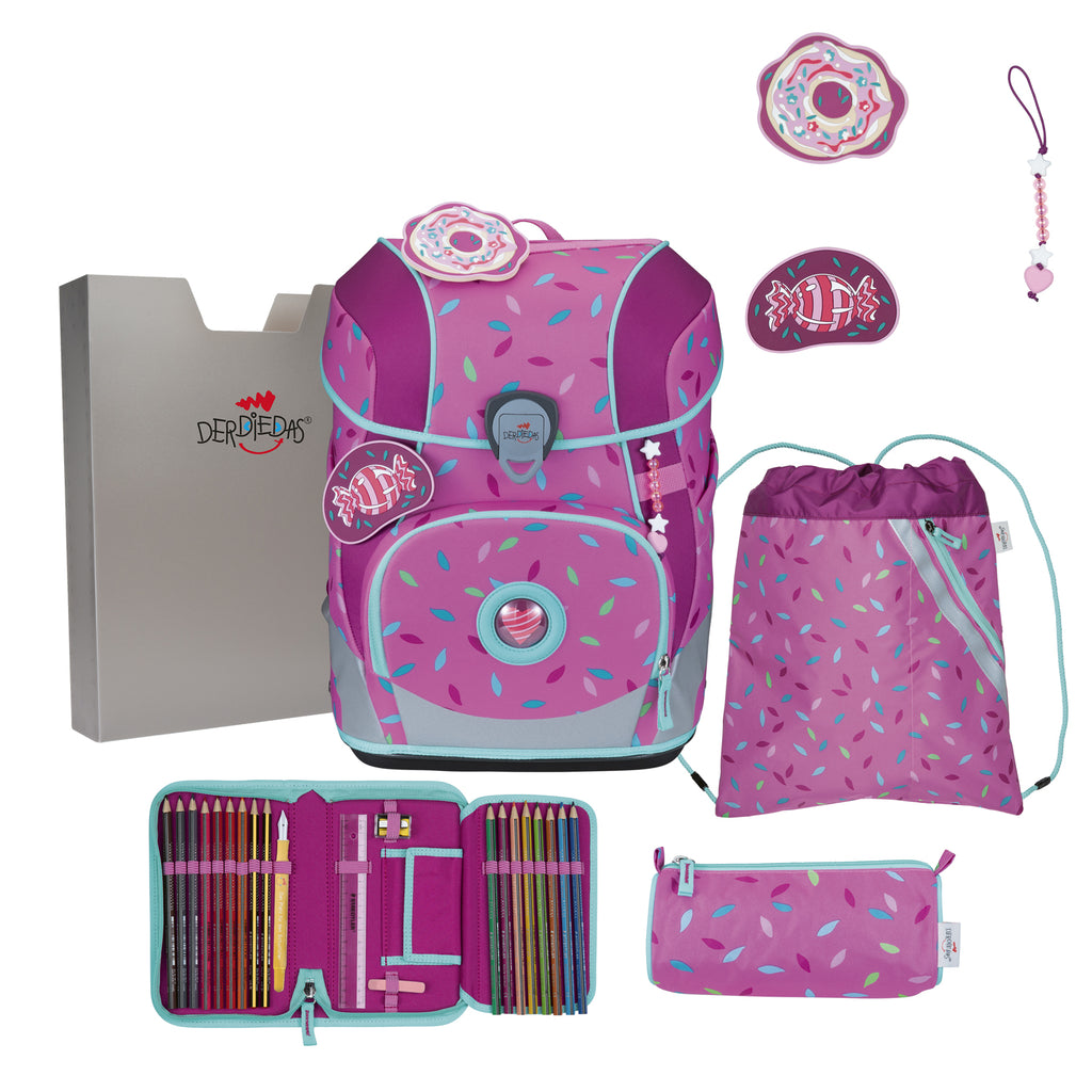 DerDieDas Schulranzen-Set Ergoflex Tiny, Sweet Sprinkles