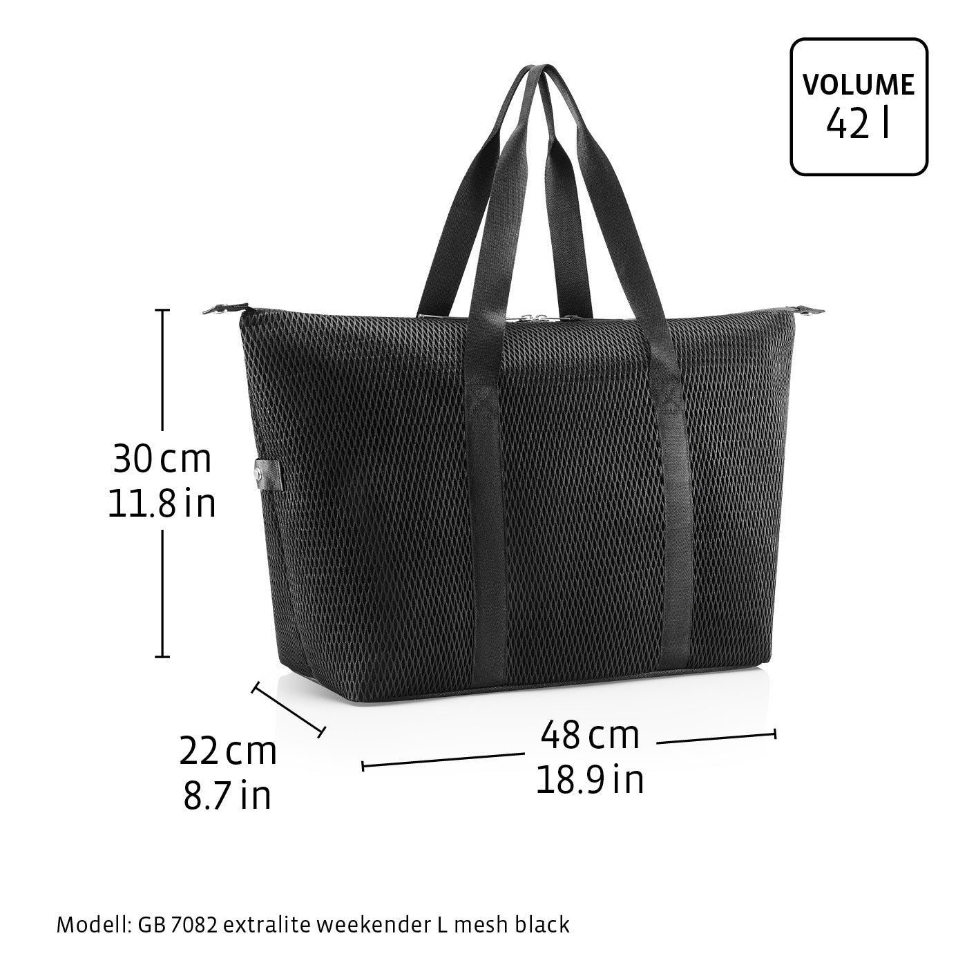Reisenthel Extralite Weekender L, Mesh Black – Produktansicht 9