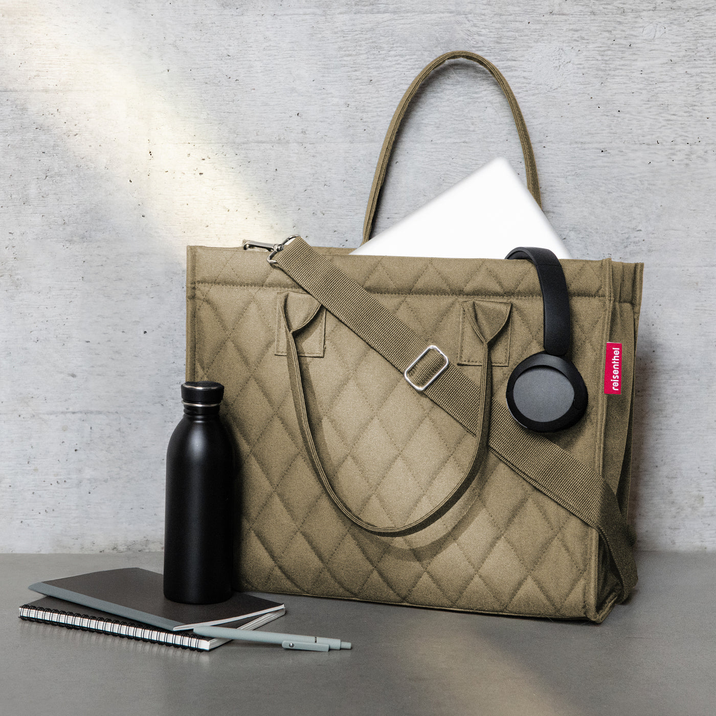 Reisenthel Daily Shopper Business, Rhombus Olive – Produktansicht 2