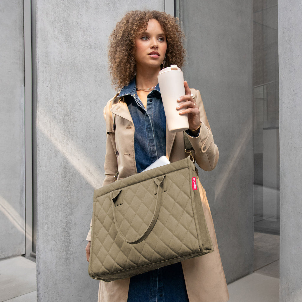 Reisenthel Daily Shopper Business, Rhombus Olive – Produktansicht 3