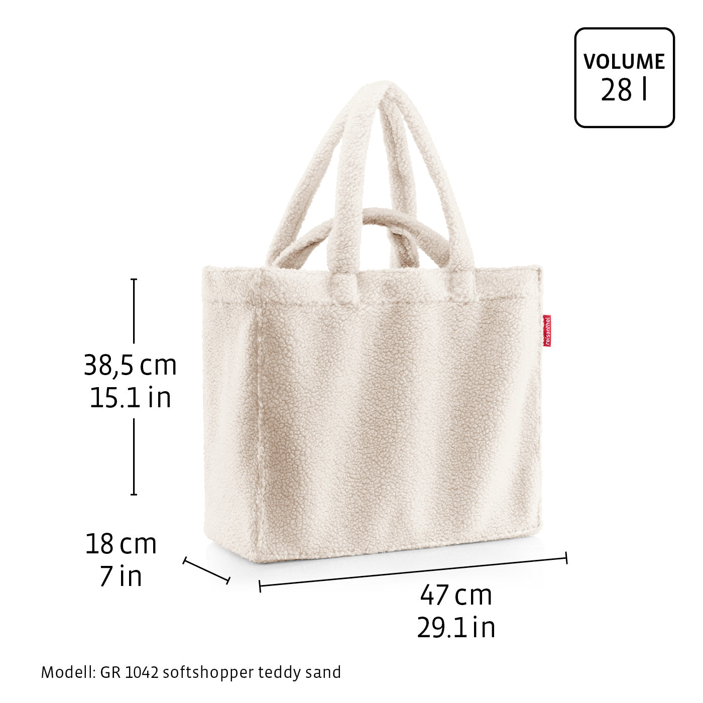 Reisenthel Softshopper, Cord Sand – Produktansicht 6