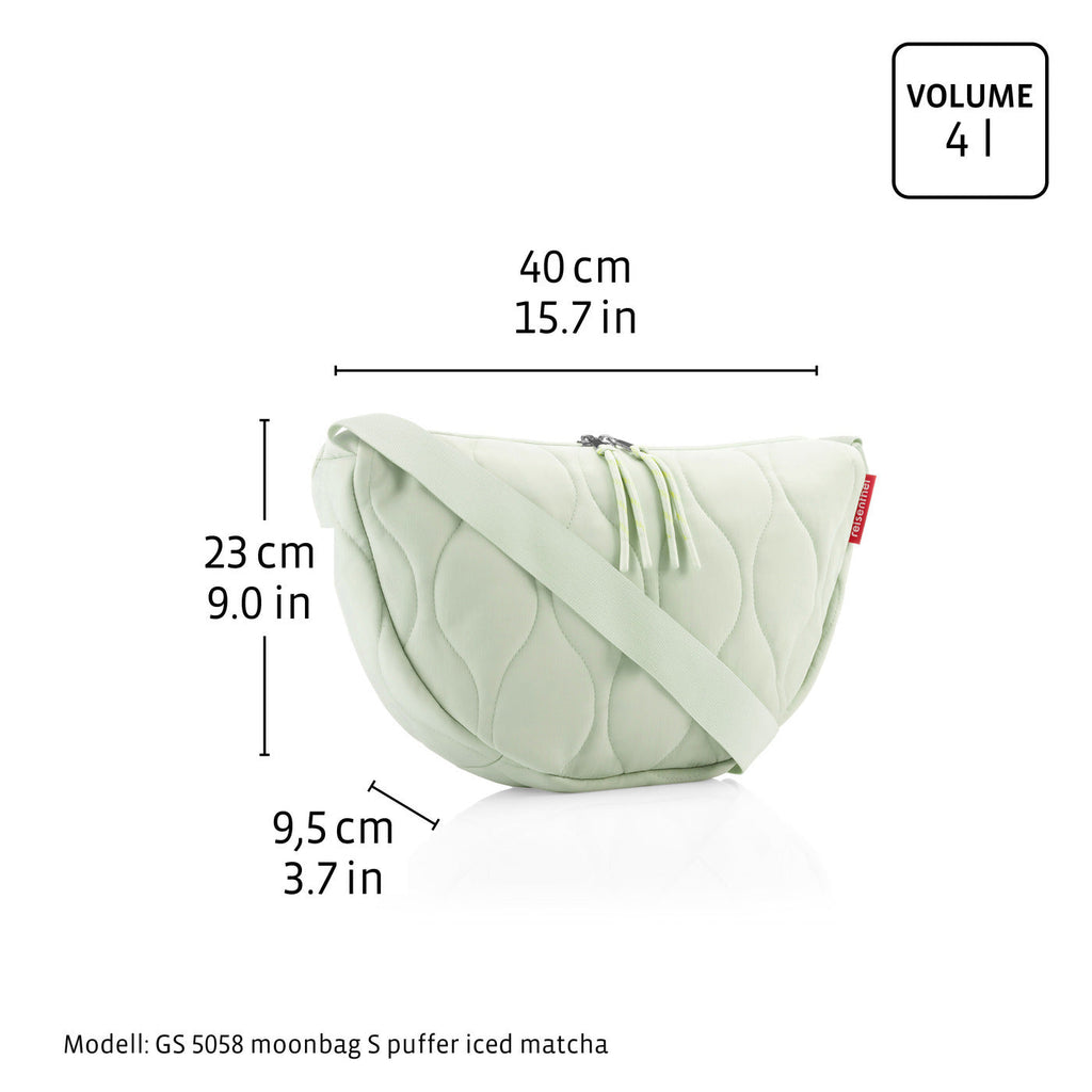 Reisenthel Moonbag S – Maßgrafik, abweichende Beispielfarbe