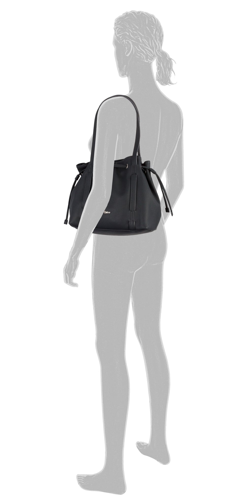 Gabor Bags Malu Shopper M, Schwarz – Ansicht 1