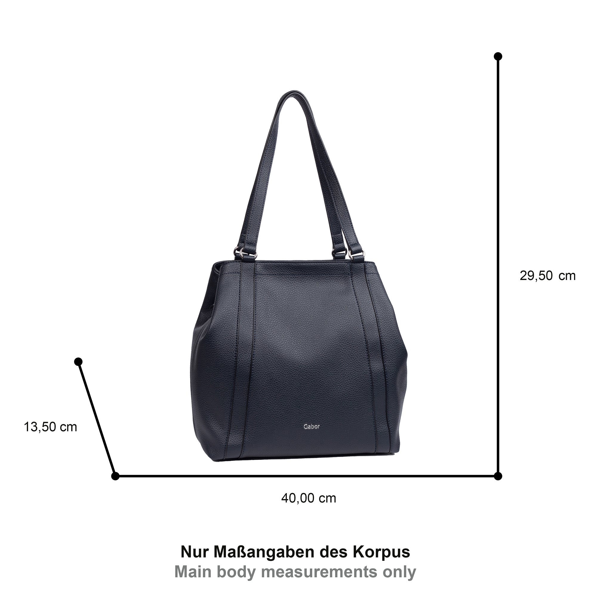 Gabor Bags Bessy Shopper L, Blau – Ansicht 6