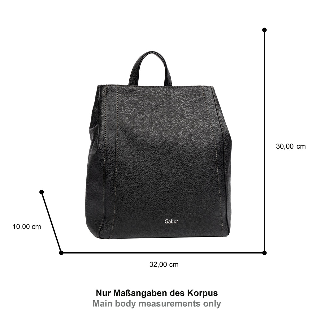 Gabor Bags Bessy Rucksack M, Schwarz – Ansicht 6